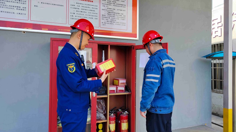 勉县消防救援大队到赛柯瑞思公司进行消防安全检查